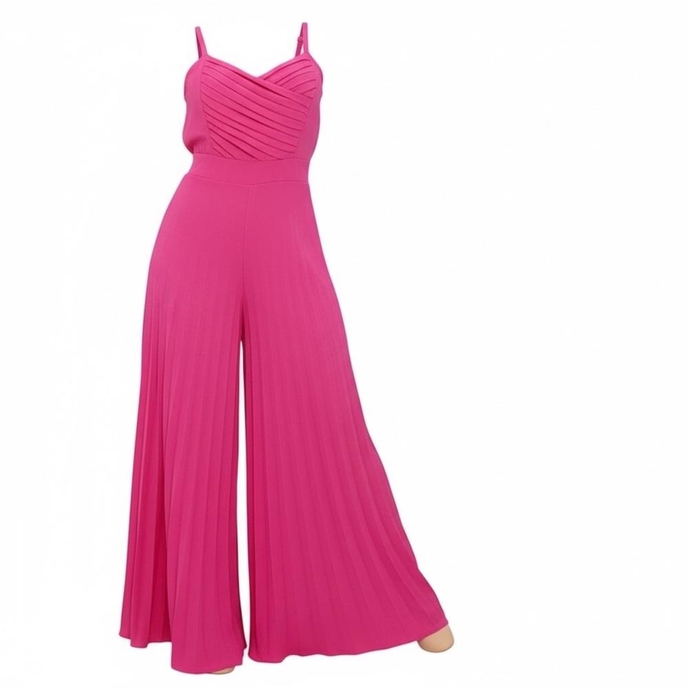 Pink Pleated Jumpsuit – CHICME – Size XL